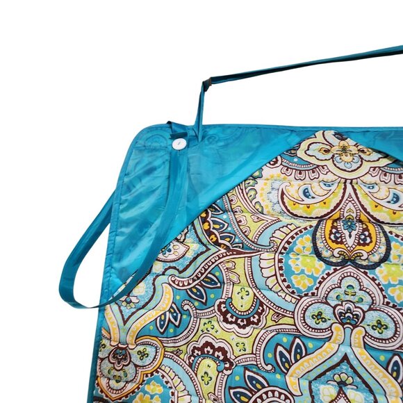 Laura Ashley Yoga Beach Camping Seaside Padded Mat Green Paisley - Picture 3 of 4